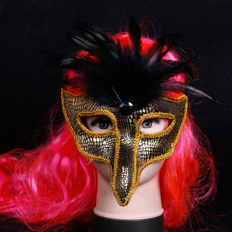 イーグルショーブラジルのカーニバルマスク女性のために派手な羽のマスク-パーティーマスク、仮面問屋・仕入れ・卸・卸売り