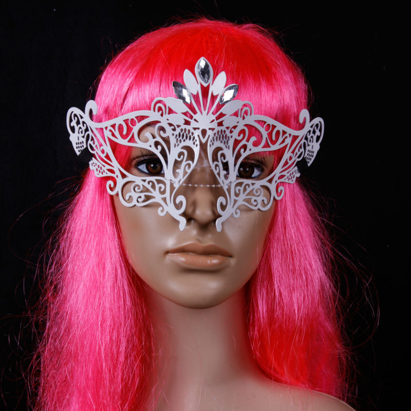 ベネチアン仮面舞踏会マスクカップルダイヤモンド中空のメタルマスク-パーティーマスク、仮面問屋・仕入れ・卸・卸売り