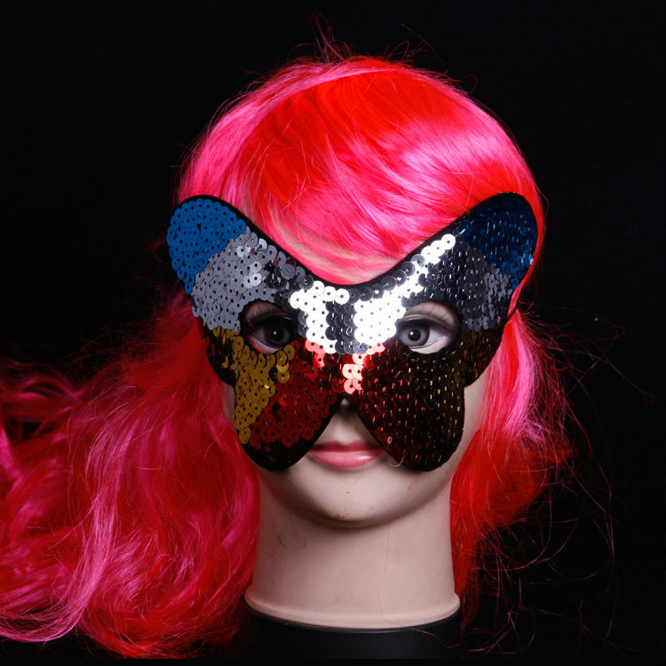 新しいデザインの蝶スパンコール卸売2015仮面舞踏会マスク-パーティーマスク、仮面問屋・仕入れ・卸・卸売り