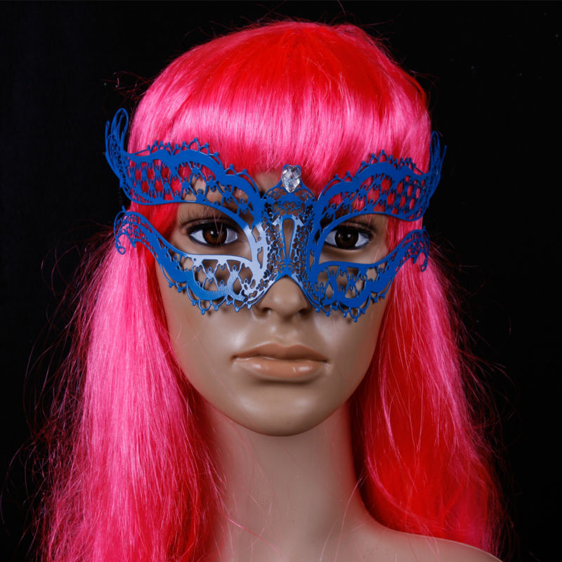 卸売熱い販売ブラックメタルラインストーン付きカット仮面舞踏会マスク-パーティーマスク、仮面問屋・仕入れ・卸・卸売り