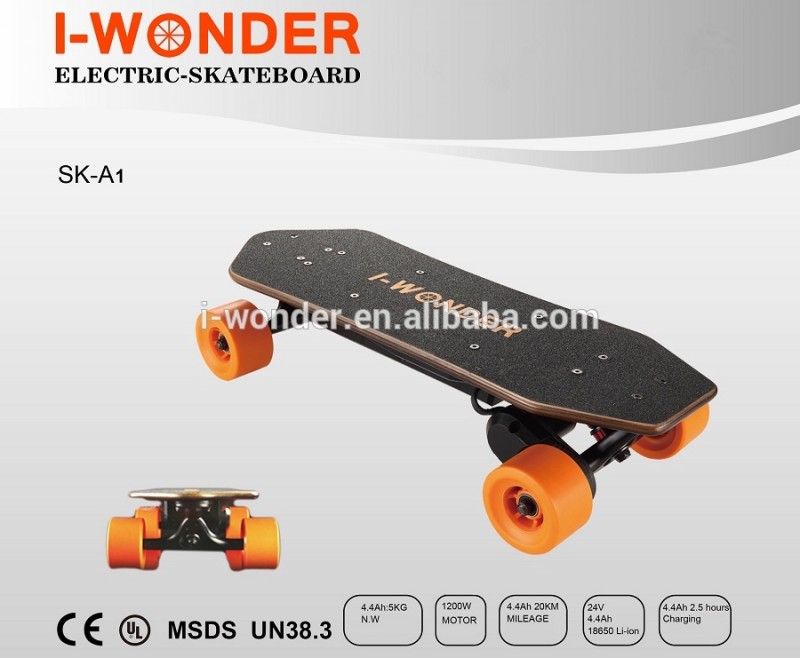I-WONDER ce認定24 "リチウムバッテリーSK-A1 1200ワットポータブル電動スケートボード-スケートボード問屋・仕入れ・卸・卸売り