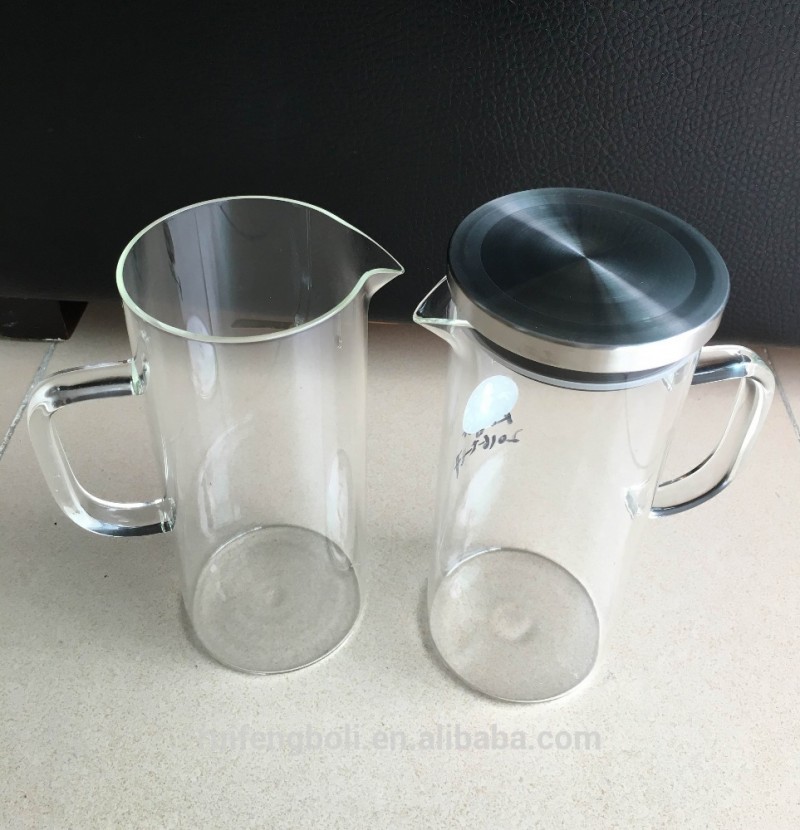 ガラス水ポットでハンドル、ガラスポット-水筒問屋・仕入れ・卸・卸売り