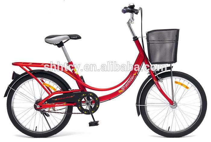 20インチ新しいモデル赤鋼都市バイクでバスケット中国製-自転車問屋・仕入れ・卸・卸売り