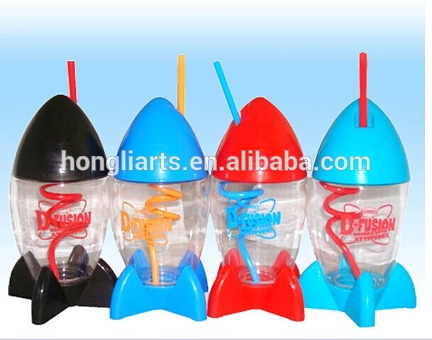 新しいスタイルのプラスチック製の子供の水2014年/カッププラスチック製のロケット-水筒問屋・仕入れ・卸・卸売り