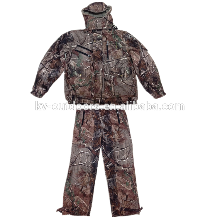 冬フリースの裏地realtreeghillieスーツスナイパー屋外軍事迷彩狩猟服セット、 +コートパンツ-キャンプ、ハイキングウェア問屋・仕入れ・卸・卸売り
