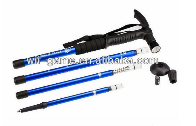 ウォーキングポール調節可能ハイキングスティック抗- 衝撃コンパス付き-ステッキ問屋・仕入れ・卸・卸売り