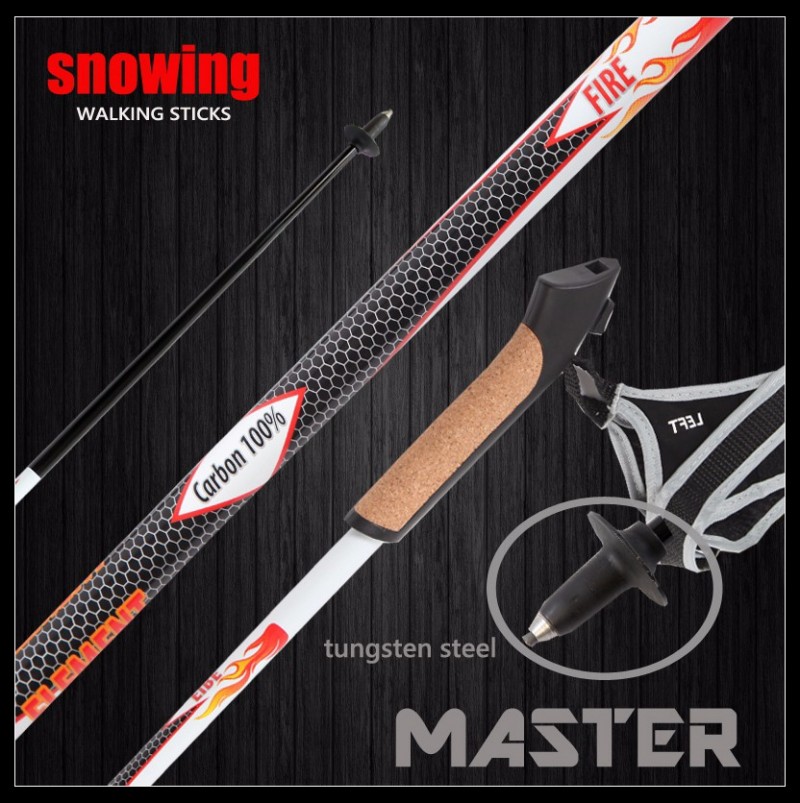 Snowwing熱い販売カーボンノルディックウォーキングスティックスティックウォーキング-ステッキ問屋・仕入れ・卸・卸売り