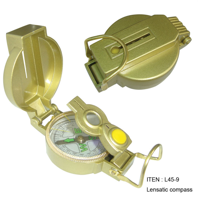 L45-9a軍用ライトを導いたアルミ合金コンパス-方位磁石問屋・仕入れ・卸・卸売り