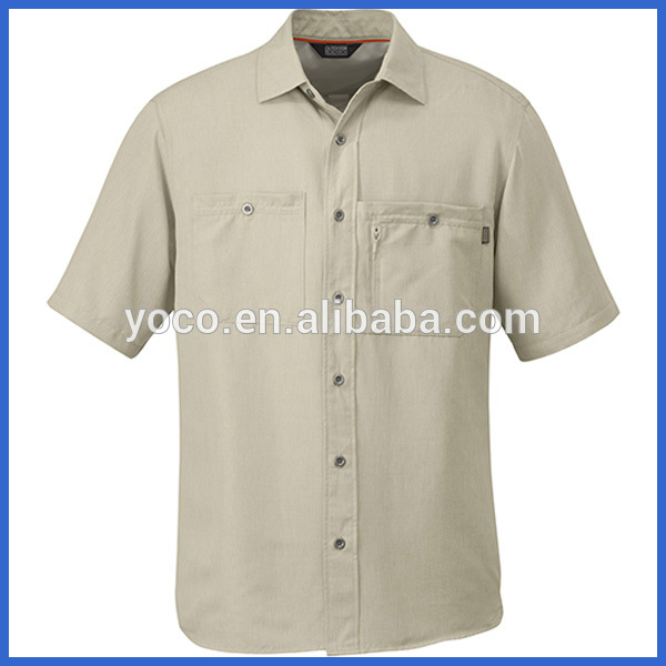 半袖プレーン両方のポケットの釣りのシャツ男性用-フィッシングウェア問屋・仕入れ・卸・卸売り