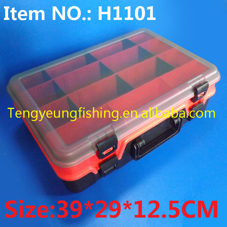 H1101 39*29*12.5センチ二つトレイ多目的プラスチックタックルボックス-釣具箱問屋・仕入れ・卸・卸売り
