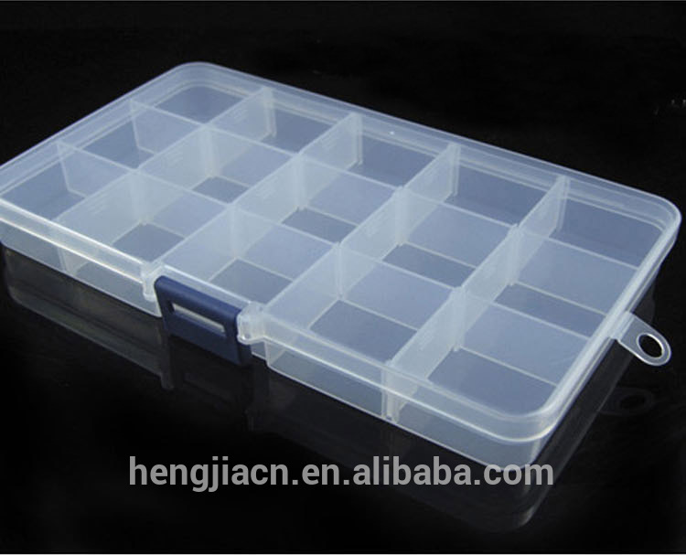 Pp透明なプラスチックのボックス15調節可能なサブ- 透明ケース収納ボックスdiyの例-釣具箱問屋・仕入れ・卸・卸売り