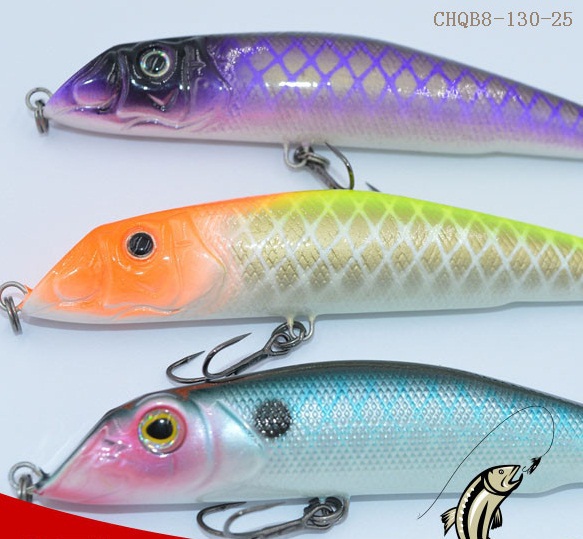釣りミノールアーchqb8-130-25130ミリメートル25g3d目アンカーフック3ペンシルベイトポッパー-ルアー問屋・仕入れ・卸・卸売り