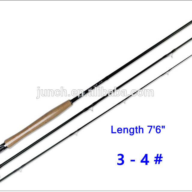 Ilureフライ目指す2.28メートル3-4 #フライロッド7'6 "3セクションカーボンフライ釣りロッド-釣竿問屋・仕入れ・卸・卸売り