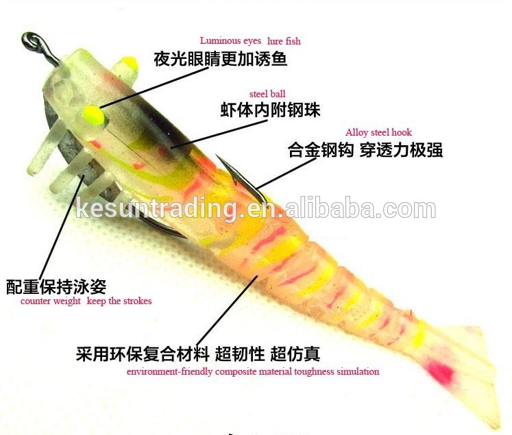 エビの魚のルアー/高品質のプラスチックエビソフトベイト-ルアー問屋・仕入れ・卸・卸売り