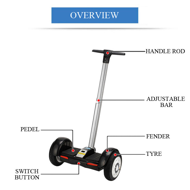 Ce/fcc/rohs指令認定自立電気スクーターでバーとリモートコントローラ-セルフ- バランシングエレクトリックスクーター問屋・仕入れ・卸・卸売り