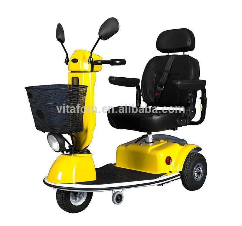 Vitafom-- 3輪電動スクーター大人のための、 ミドルサイズ、 黄色-電動スクーター問屋・仕入れ・卸・卸売り