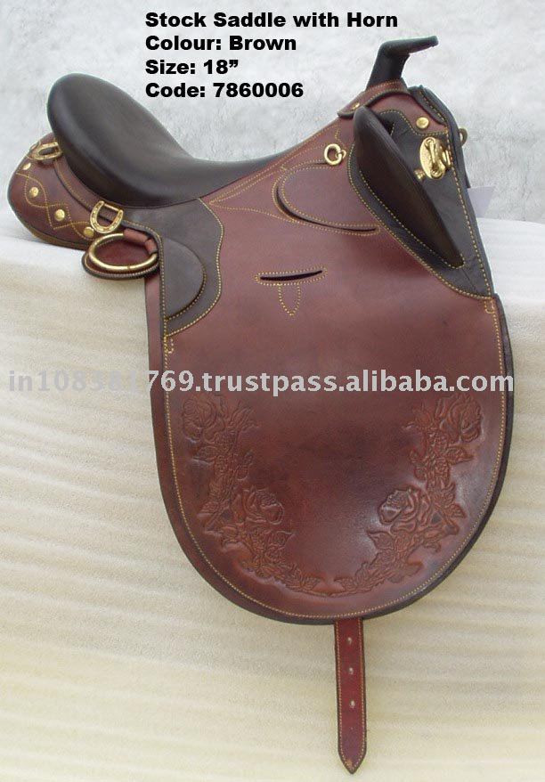 株式の馬の鞍でワシ手- 箔押し真鍮の金具を使用した-鞍問屋・仕入れ・卸・卸売り