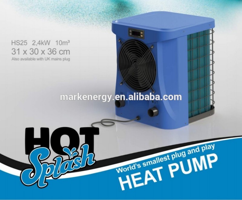 2016新しいデザインmarkenergyプラスチックカバー空気に水水泳プールヒートポンプ2.5kw高Cop5.2-プール、プール関連製品問屋・仕入れ・卸・卸売り
