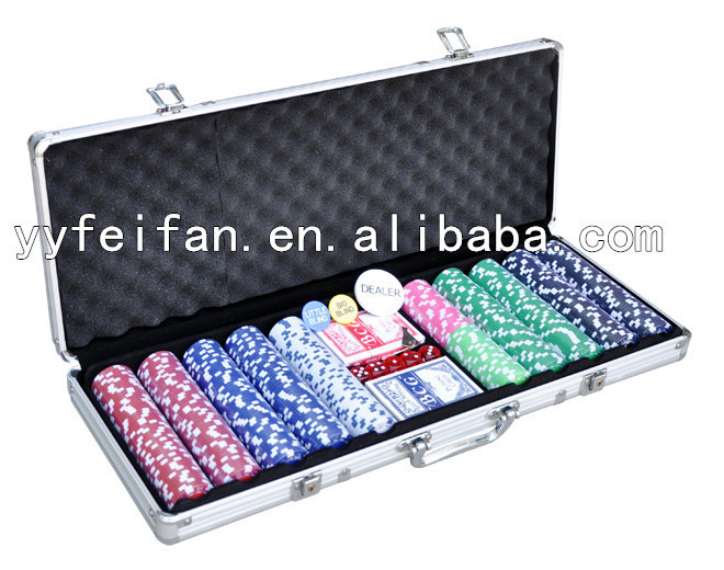 ポーカーチップを使用して設定aluminnumポーカーケース、 500個ポーカーチップ-ポーカーチップ問屋・仕入れ・卸・卸売り