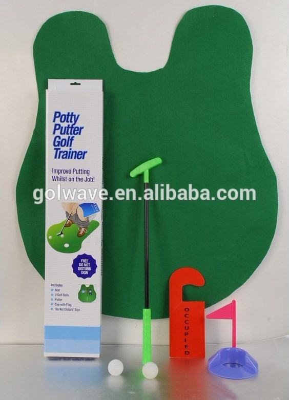 プラスチック製のトイレゴルフセットゴルフすべての時間ゴルファートレーナーインドアゴルフパターセット-ゴルフクラブ問屋・仕入れ・卸・卸売り