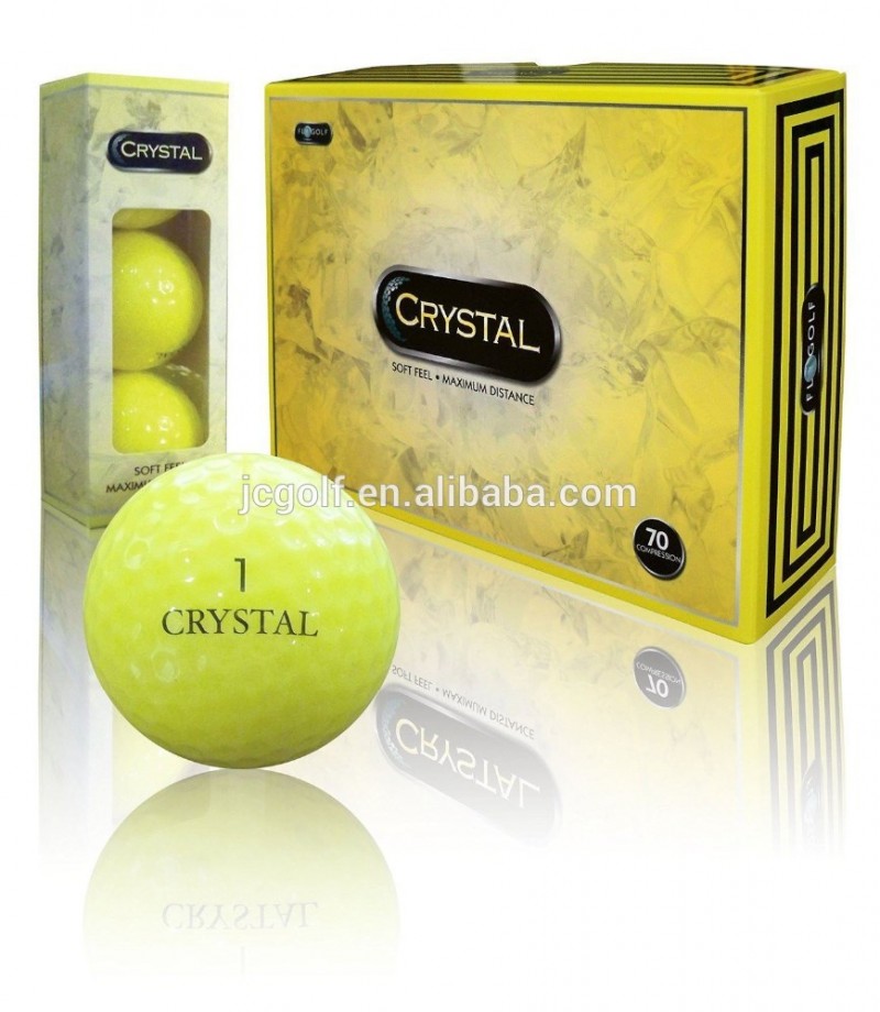 黄色のネオン明るい色のクリスタルゴルフボール-ゴルフボール問屋・仕入れ・卸・卸売り