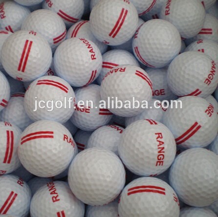 バルク2層ドライビングレンジゴルフボール印刷された、 赤のストライプ-ゴルフボール問屋・仕入れ・卸・卸売り