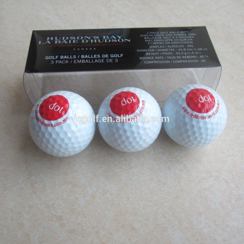 カスタム印刷されたゴルフボール3ロゴで1ポリ塩化ビニールクリアパッケージ-ゴルフボール問屋・仕入れ・卸・卸売り