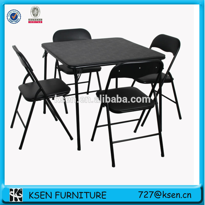 黒プレイングカードテーブル4kc-tc91テーブル付き椅子-カジノテーブル問屋・仕入れ・卸・卸売り