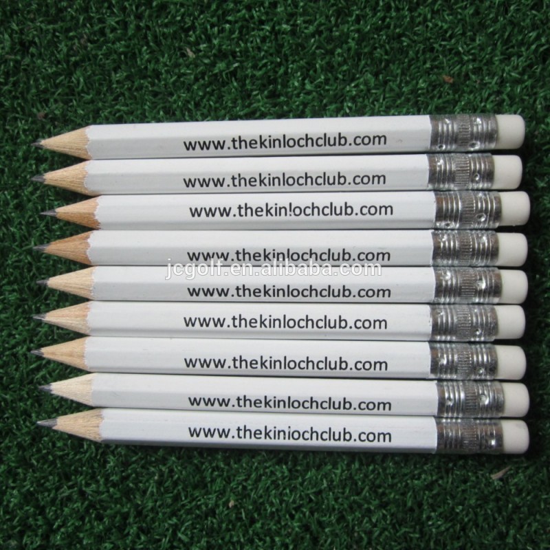 カスタマイズされた白6角木製のゴルフ鉛筆-その他ゴルフ用品問屋・仕入れ・卸・卸売り