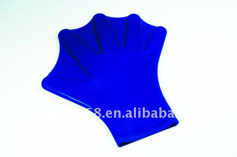 濃紺のシリコーンの水泳の手袋HP-6-アクアグローブ問屋・仕入れ・卸・卸売り