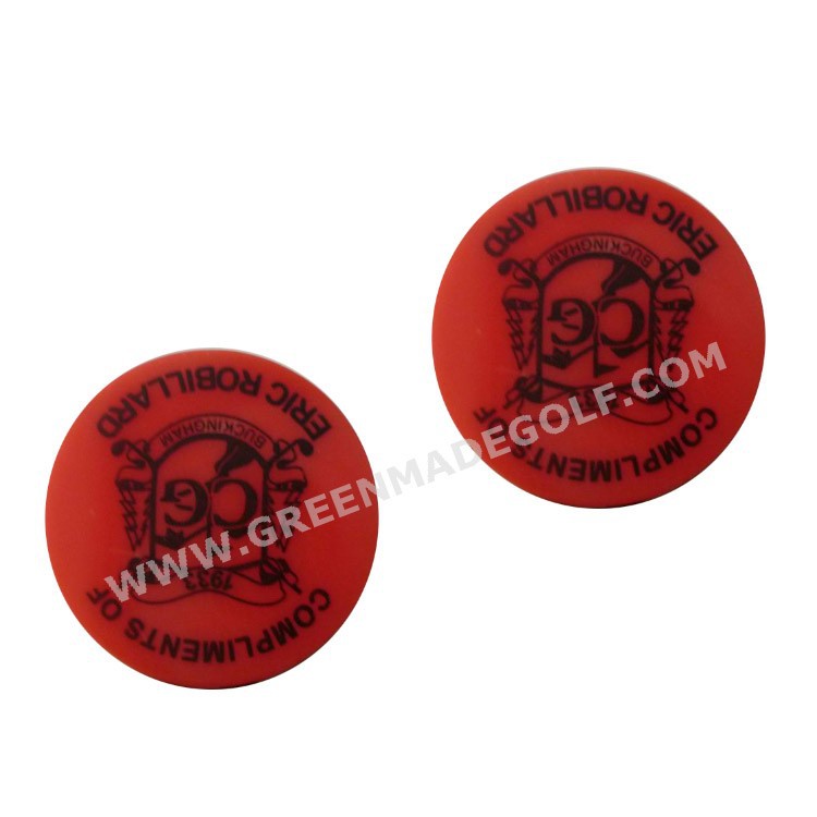 赤いプラスチック製のマーカー19mm、 カスタムのゴルフボールマーカー-その他ゴルフ用品問屋・仕入れ・卸・卸売り