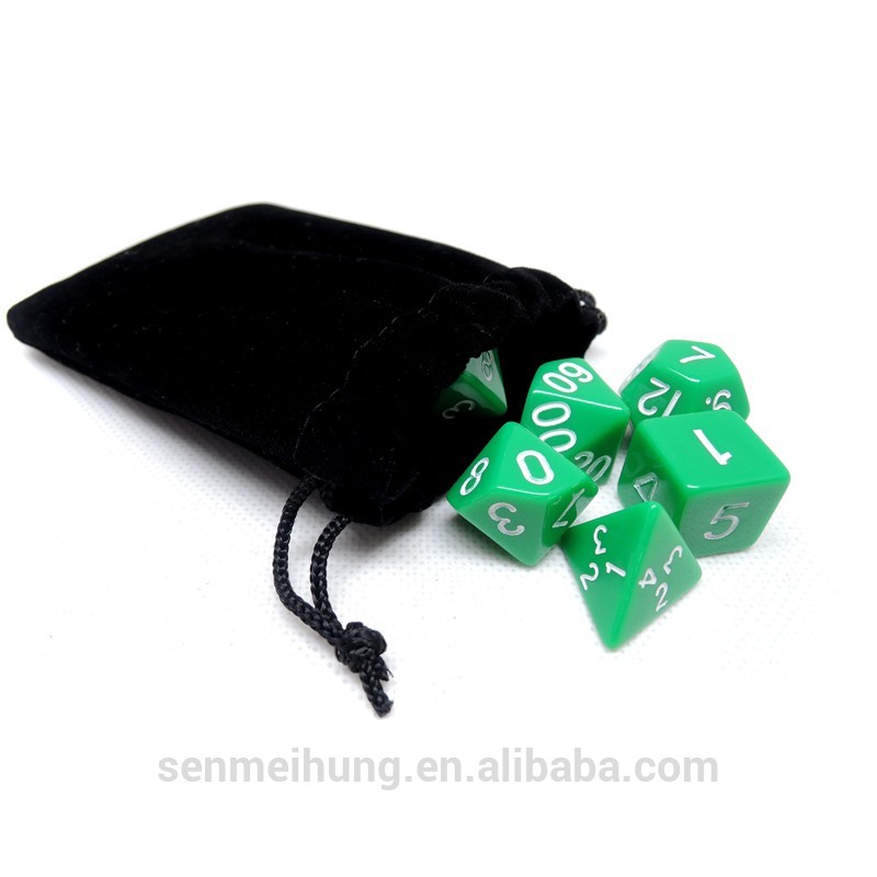 プロモーション熱い販売4d 6d 8d 10d 12d 20dサイド多面体サイコロセットでバッグ-問屋・仕入れ・卸・卸売り