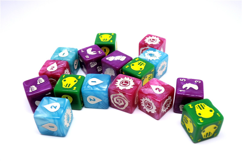 シックス両面アクリルサイコロ6dプラスチックボードゲーム個-問屋・仕入れ・卸・卸売り