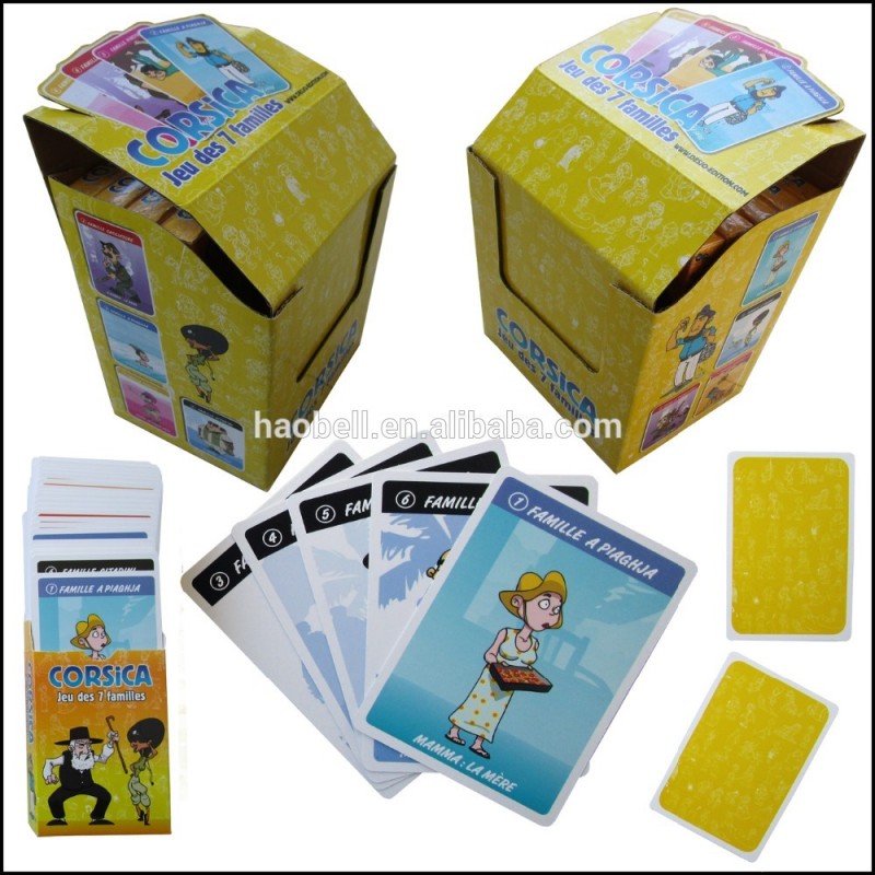 家族カードを遊ぶ子ども7子供フラッシュ紙のゲームカード-トランプ類問屋・仕入れ・卸・卸売り
