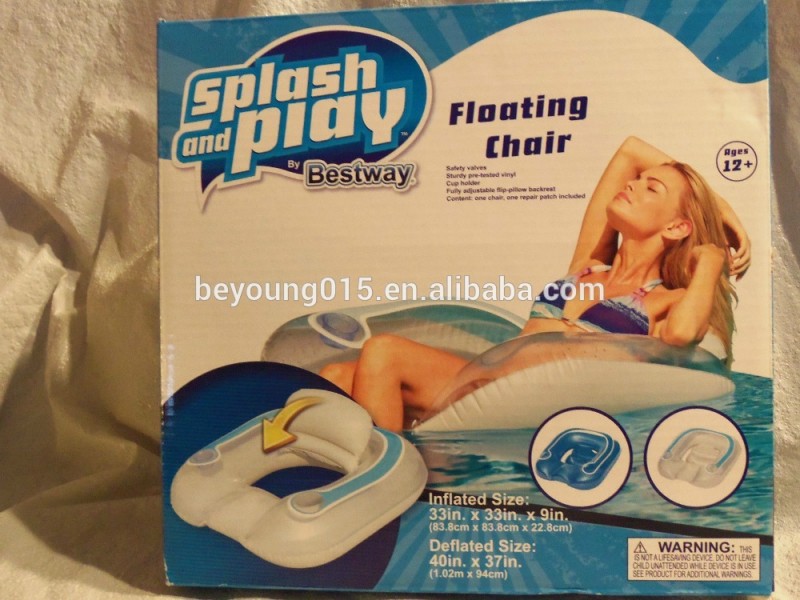 新しいbestwayスプラッシュ・遊びインフレータブルフローティングcuphloder付きのラウンジチェア-エアマットレス問屋・仕入れ・卸・卸売り