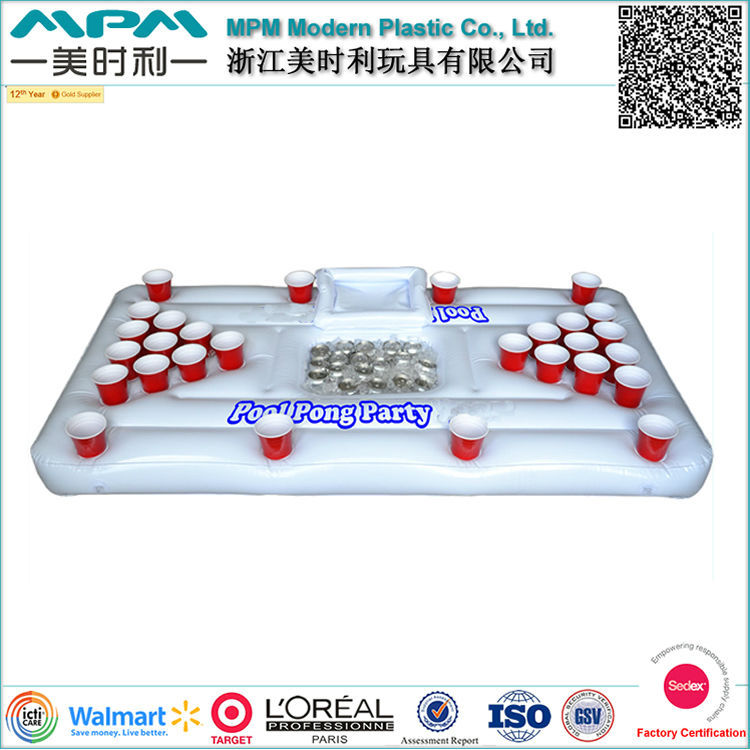 カスタムロゴの水ゲームインフレータブルビールポンテーブル-エアマットレス問屋・仕入れ・卸・卸売り