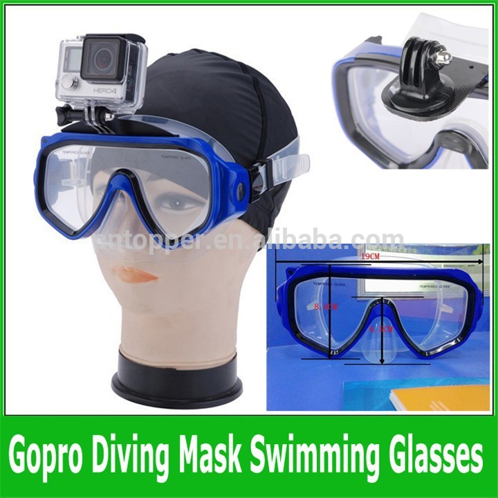 新しいダイバー2015スキューバシュノーケリングマスクダイビング機器用メガネを泳ぐgoproヒーロー43+321-ダイビングマスク問屋・仕入れ・卸・卸売り