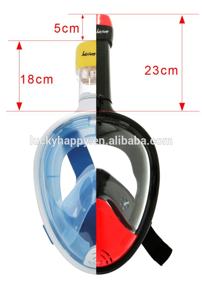 シュノーケルマスクフルフェイスシュノーケルマスクでスポーツカメラマウント用gopros 4/3/3 +/2/1 sj4000 xiaomi yiアクションカメラ-ダイビングマスク問屋・仕入れ・卸・卸売り