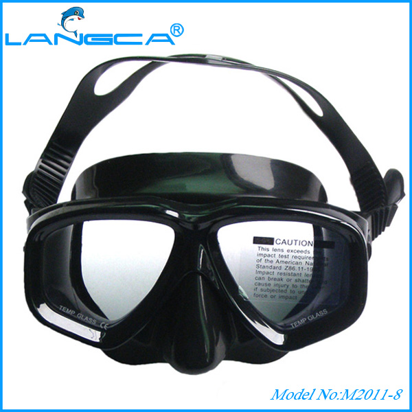 黒ダイビングマスクm2011強化ガラスレンズスキューバダイビング用シリコンストラップ-ダイビングマスク問屋・仕入れ・卸・卸売り