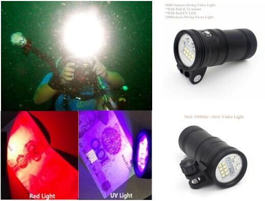 Hkクライアントフィードバック5000ルーメンスキューバダイビングトーチledプロフェッショナル水中-ダイビングマスク問屋・仕入れ・卸・卸売り