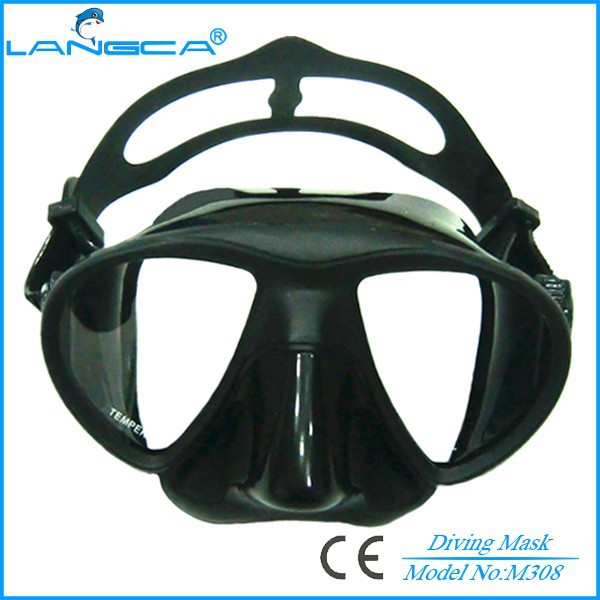 新しいデザインマスク低容量をヤスでの漁、 黒スイムマスク-ダイビングマスク問屋・仕入れ・卸・卸売り
