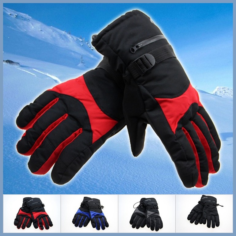 暖かい冬のスキー手袋革手のひら手袋ミトンスキースノーボード防水屋外男性用大人のためのオートバイの手袋-スキーグローブ問屋・仕入れ・卸・卸売り