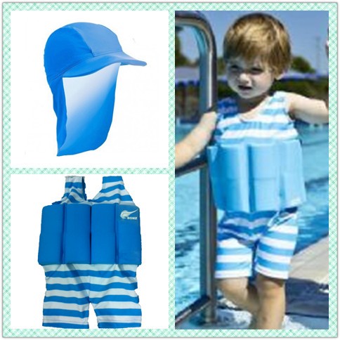 男の子の幼児スイムスクールの訓練floatsuitセットuv水泳の援助( spf50) の調整が可能な日焼け防止f4341浮力フロートスーツ-水着類問屋・仕入れ・卸・卸売り