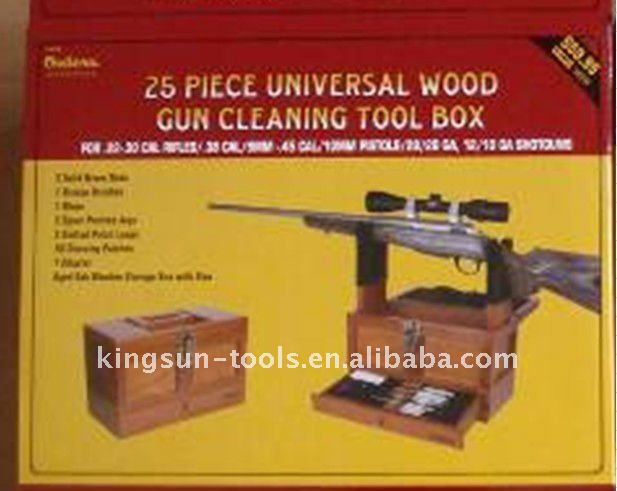 銃のクリーニングのキットおよび銃掛けのホールダーが付いている木の道具箱-猟銃用付属品問屋・仕入れ・卸・卸売り