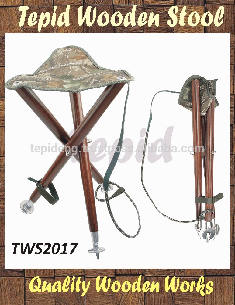 最高品質三脚木製スツールで美しい革スリング/ TWS2017三脚スツール-問屋・仕入れ・卸・卸売り