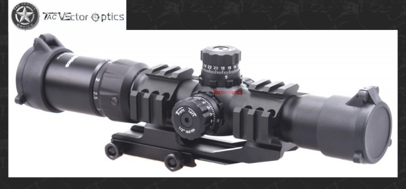 ベクトル光学マスタング1.5- 4x30戦術的なロングアイレリーフのライフル銃のスコープシェブロンレチクル光景、 カンチレバーマウントリング-スコープ、付属品問屋・仕入れ・卸・卸売り