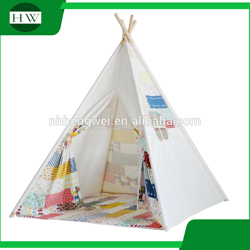 プロモーション卸売カスタム綿キャンバス木製キッズ子供遊びのテント小屋ティピーインドテント-テント問屋・仕入れ・卸・卸売り