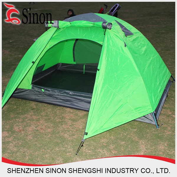緑の色二重層屋外防水折り畳み式キャンプテント-テント問屋・仕入れ・卸・卸売り