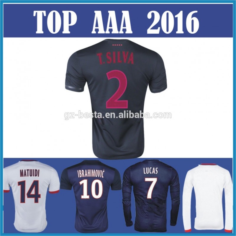 15/16 psgサッカーユニフォームマイヨ·デ·フット制服デサッカー-サッカーウェア問屋・仕入れ・卸・卸売り