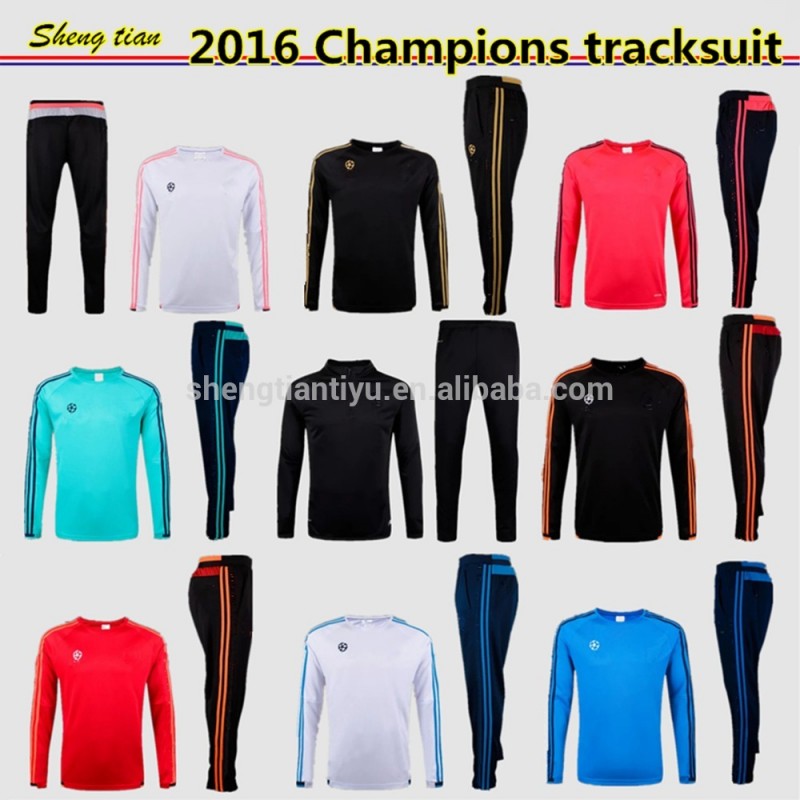 2016 a + + +品質チャンピオンズ タイ サッカー トラック スーツ 、 パンツ サッカー トレーニング スーツ/スポーツ ウェア 15/16 サッカー ユニフォーム-問屋・仕入れ・卸・卸売り